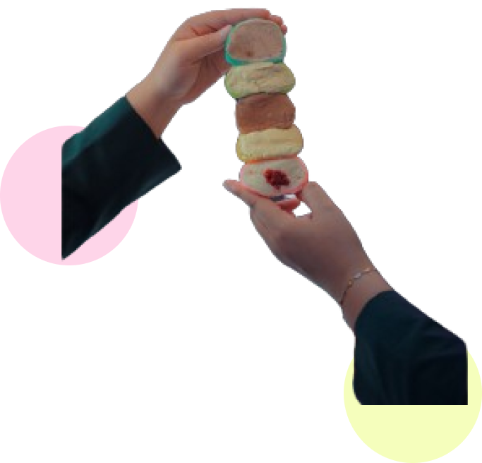 Mochis: recubierta de arroz y relleno de helado